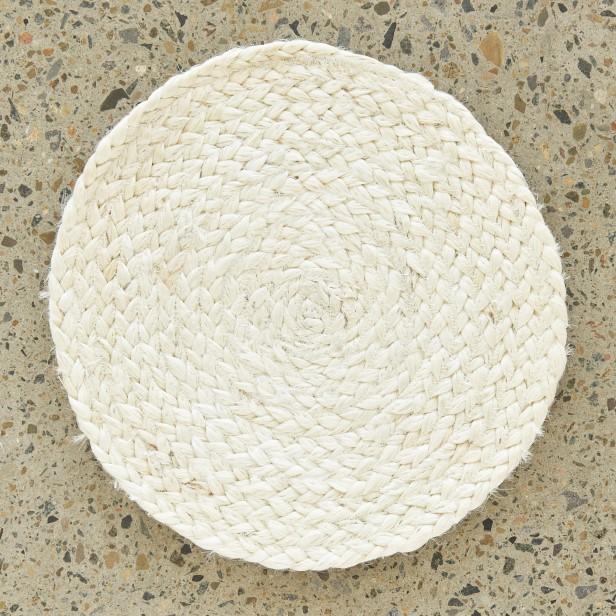 Atrium Round Polo Bleached Jute RugATR-POLO-BLE-120X120Rugtastic