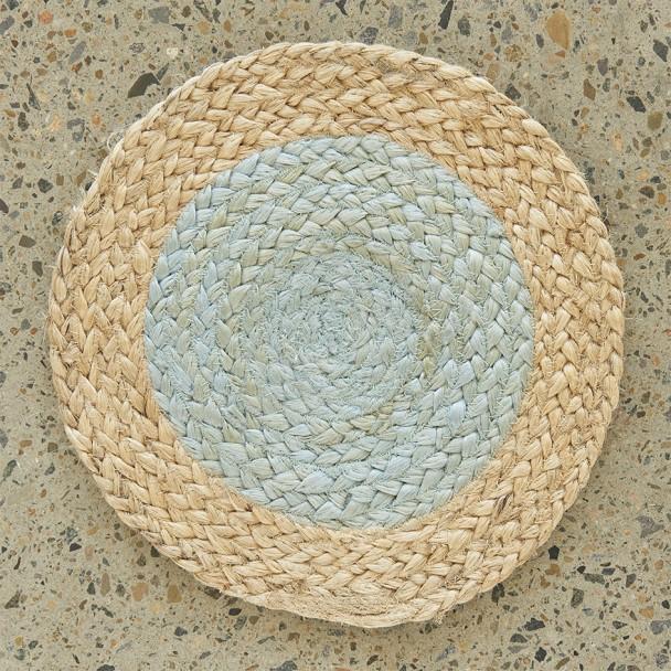 Atrium Round Polo Blue Jute RugATR-POLO-BLU-120X120Rugtastic