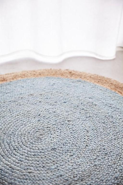 Atrium Round Polo Blue Jute RugATR-POLO-BLU-120X120Rugtastic