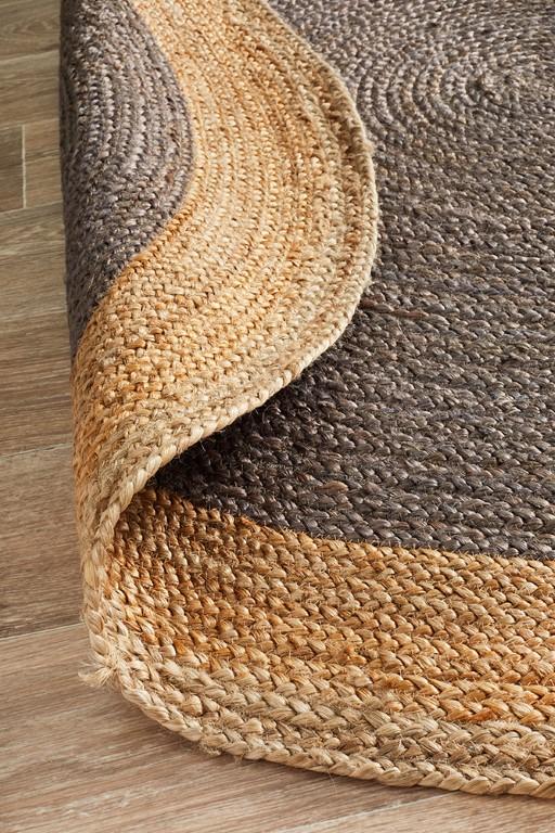 Atrium Round Polo Charcoal Jute RugATR-POLO-CHAR-120X120Rugtastic