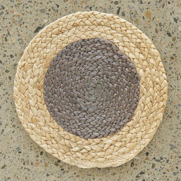 Atrium Round Polo Charcoal Jute RugATR-POLO-CHAR-120X120Rugtastic