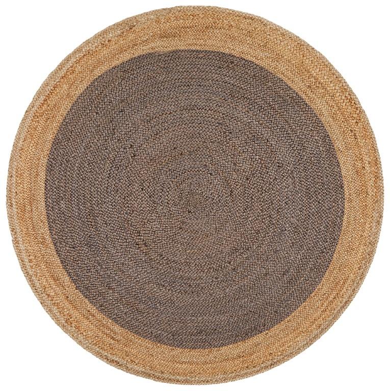 Atrium Round Polo Charcoal Jute RugATR-POLO-CHAR-120X120Rugtastic