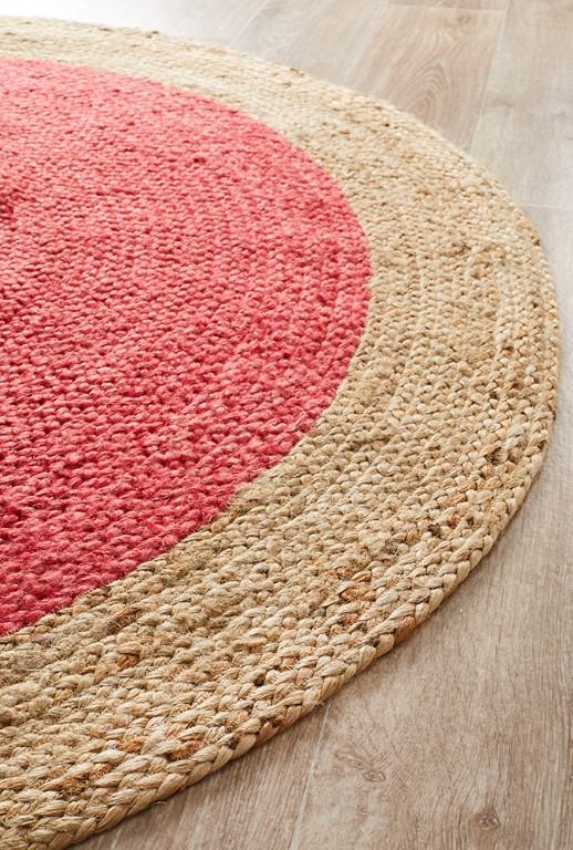 Atrium Round Polo Cherry Red Jute RugATR-POLO-CHE-200X200Rugtastic