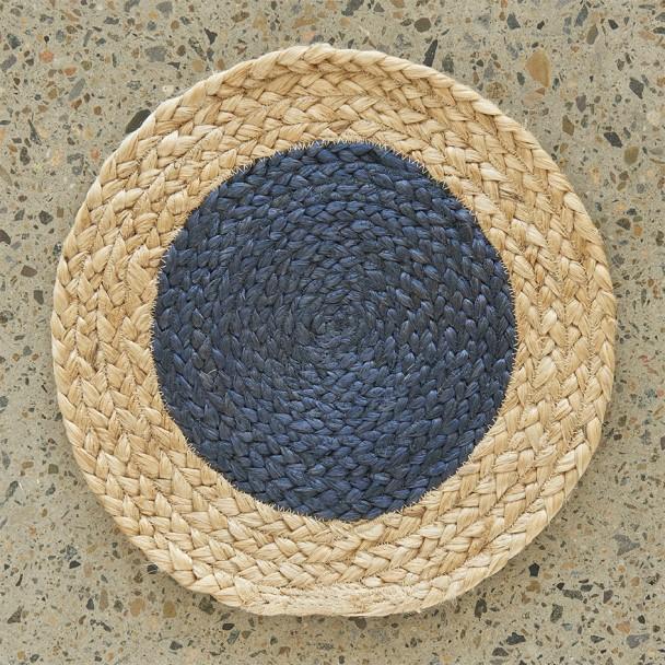 Atrium Round Polo Navy Blue Jute RugATR-POLO-NAVY-120X120Rugtastic