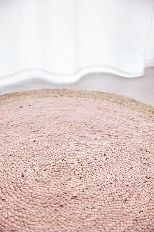 Atrium Round Polo Pink Jute RugATR-POLO-PIN-120X120Rugtastic