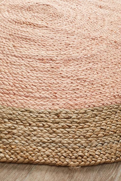Atrium Round Polo Pink Jute RugATR-POLO-PIN-120X120Rugtastic
