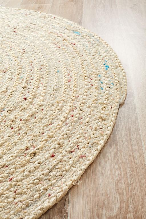 Atrium Round Shiva Bleached Jute RugATR-SHI-BLE-120X120Rugtastic