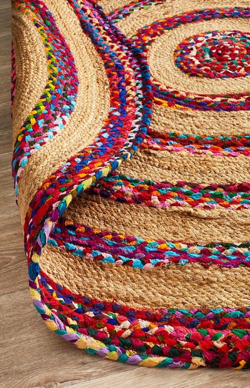 Atrium Round Target Multi Cotton Jute RugATR-TAR-MULT-120x120Rugtastic