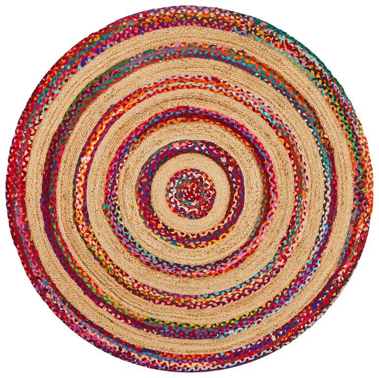 Atrium Round Target Multi Cotton Jute RugATR-TAR-MULT-120x120Rugtastic