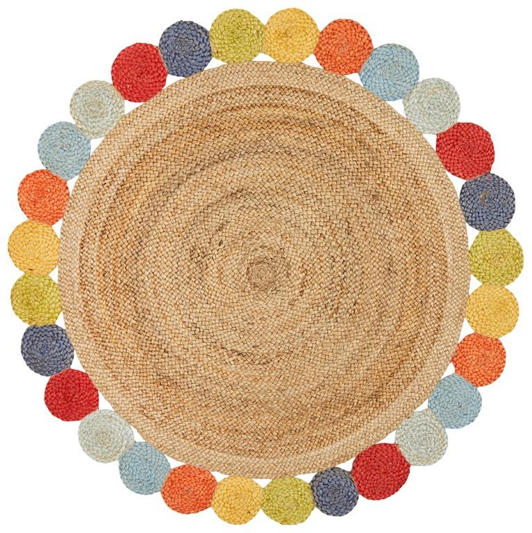 Atrium Round Tutti Multi Natural Jute RugATR-TUT-MULT-120X120Rugtastic