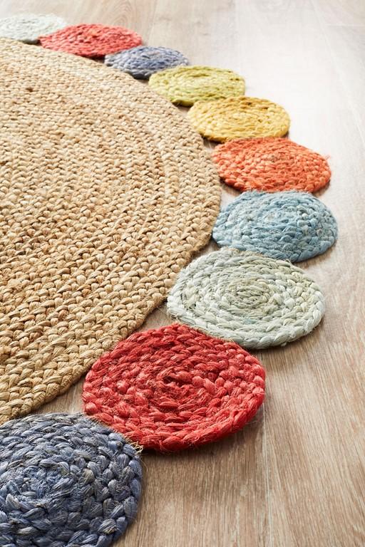 Atrium Round Tutti Multi Natural Jute RugATR-TUT-MULT-120X120Rugtastic