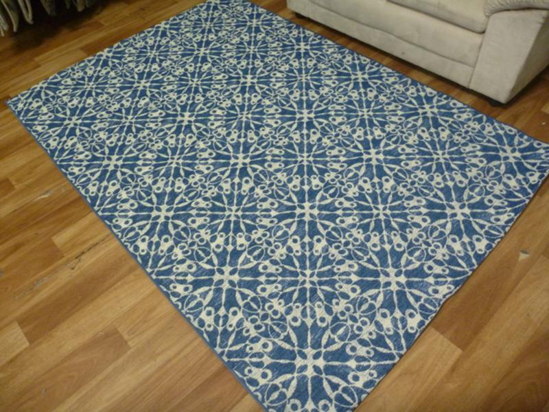Amaze Blue Trellis Indoor Outdoor RugBAMAZ455B/BLUERugtastic