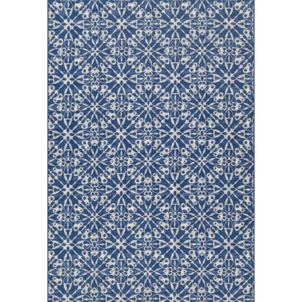 Amaze Blue Trellis Indoor Outdoor RugBAMAZ455B/BLUERugtastic