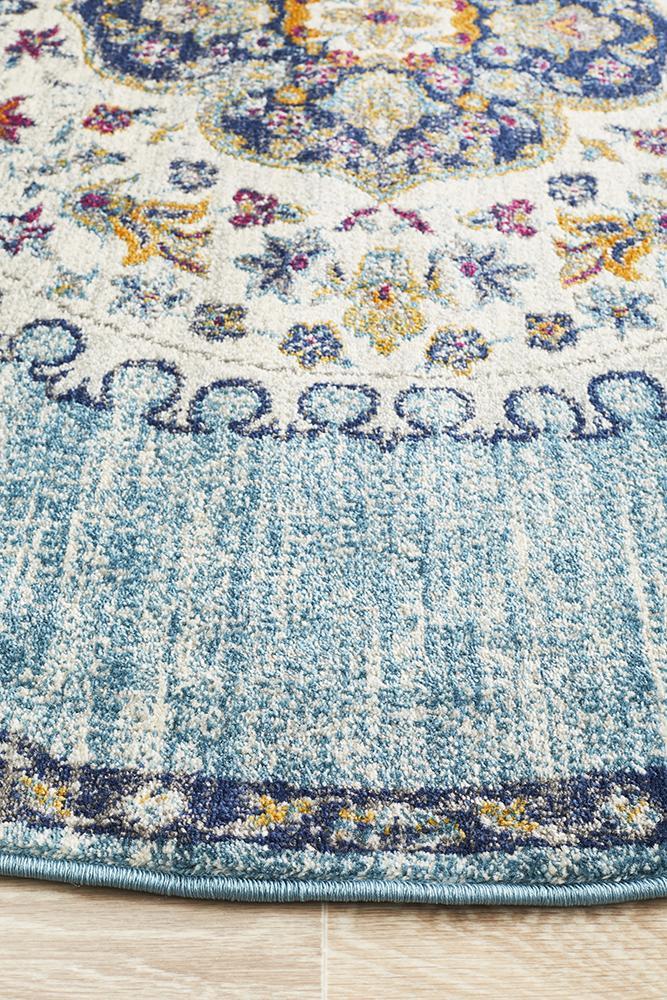 Babylon 202 Blue Round RugBLN-202-BLUE-150X150Rugtastic