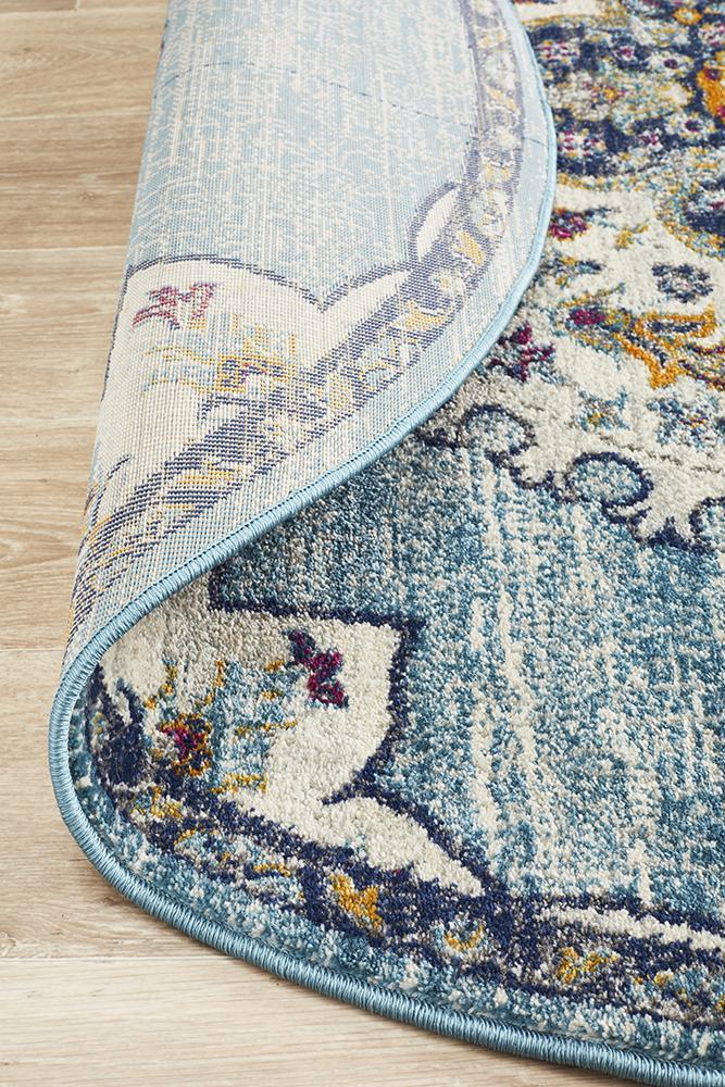 Babylon 202 Blue Round RugBLN-202-BLUE-150X150Rugtastic