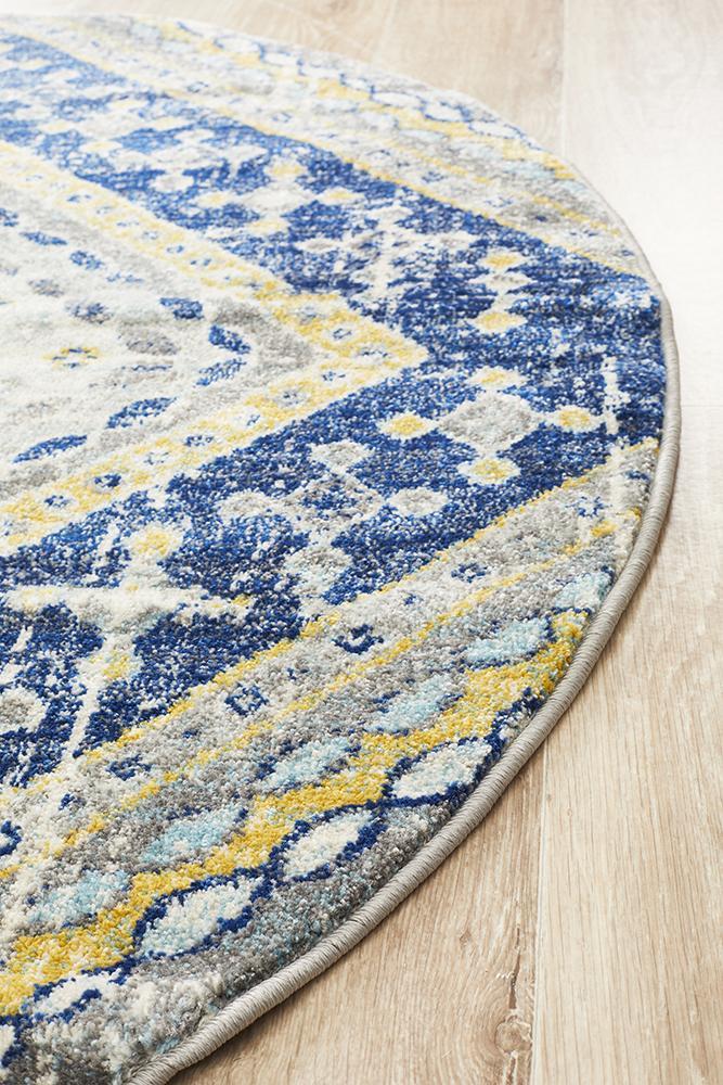 Babylon 203 Navy Round RugBLN-203-NAVY-150X150Rugtastic
