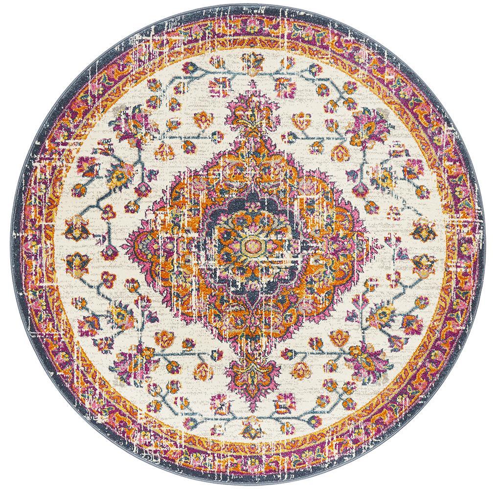 Babylon 205 White Round RugBLN-205-WHT-150X150Rugtastic