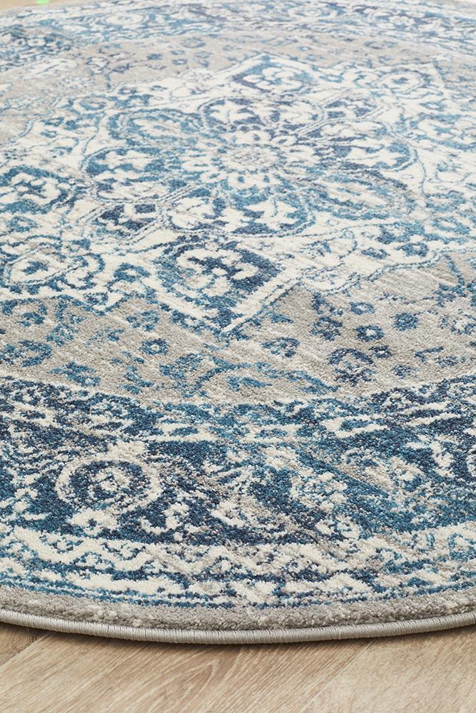 Babylon 207 Blue Round RugBLN-207-BLUE-150X150Rugtastic