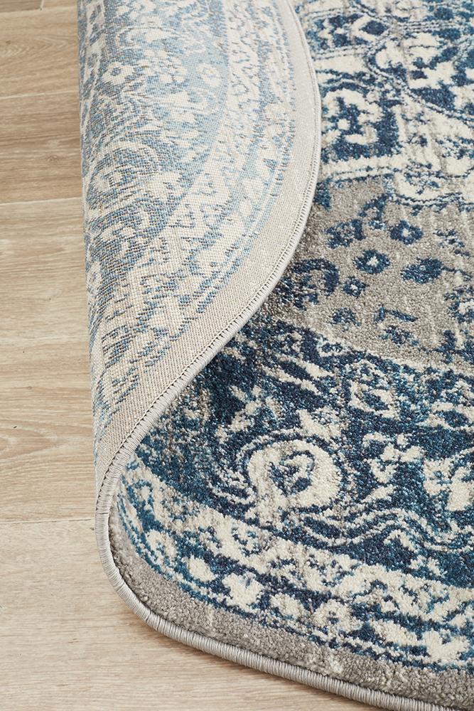 Babylon 207 Blue Round RugBLN-207-BLUE-150X150Rugtastic