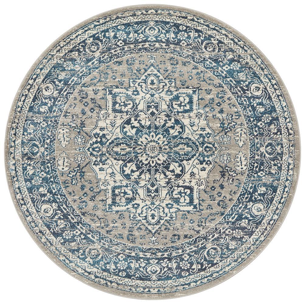Babylon 207 Blue Round RugBLN-207-BLUE-150X150Rugtastic