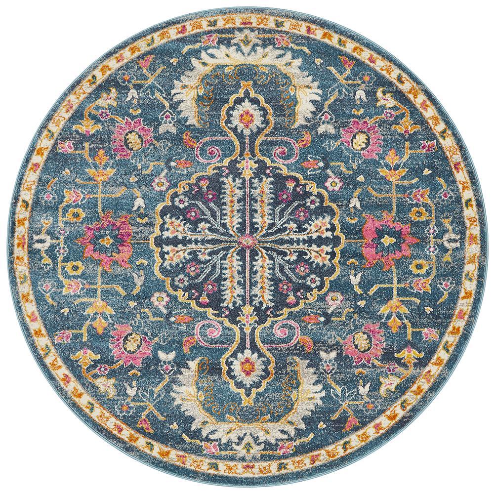 Babylon 209 Navy Round RugBLN-209-NAVY-150X150Rugtastic