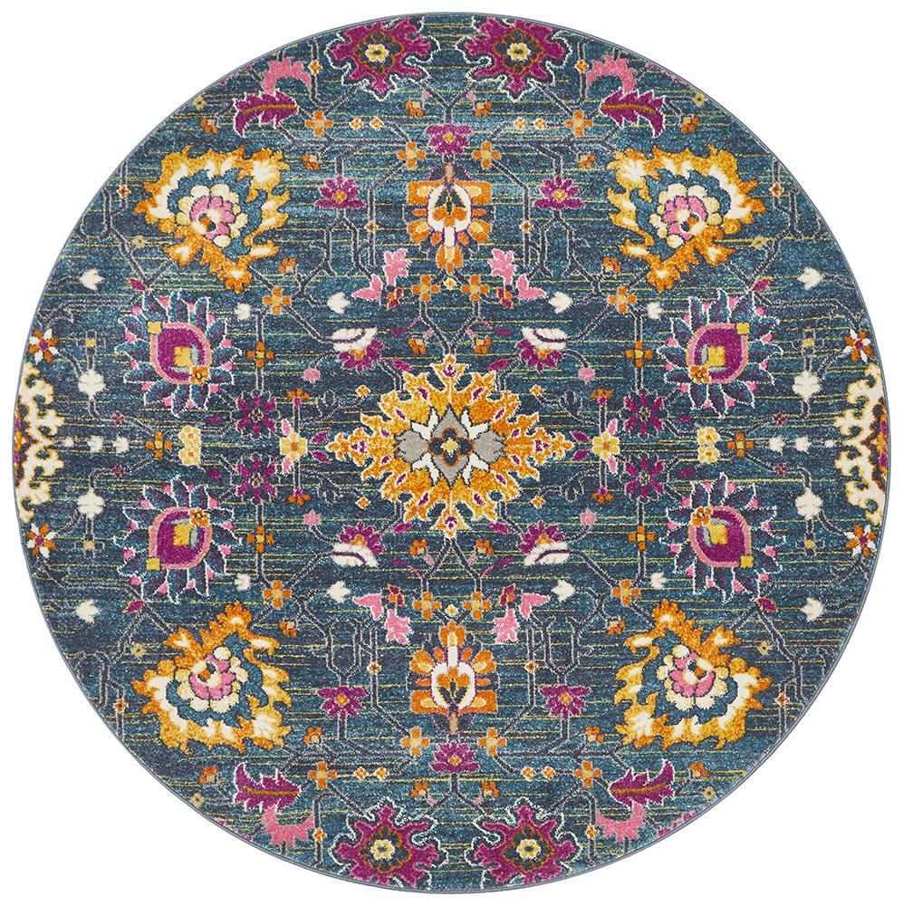 Babylon 210 Blue Round RugBLN-210-BLUE-150X150Rugtastic