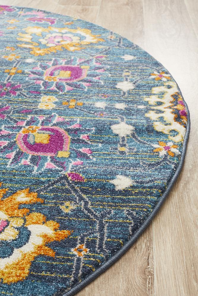 Babylon 210 Blue Round RugBLN-210-BLUE-150X150Rugtastic