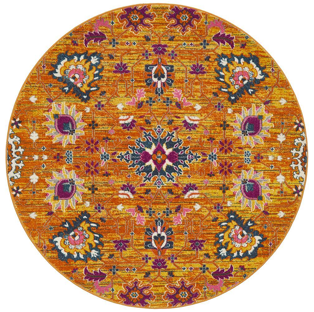 Babylon 210 Rust Round RugBLN-210-RUST-150X150Rugtastic