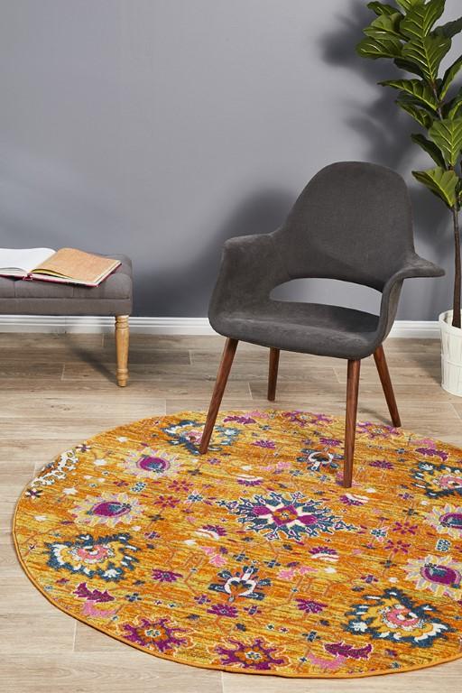 Babylon 210 Rust Round RugBLN-210-RUST-150X150Rugtastic