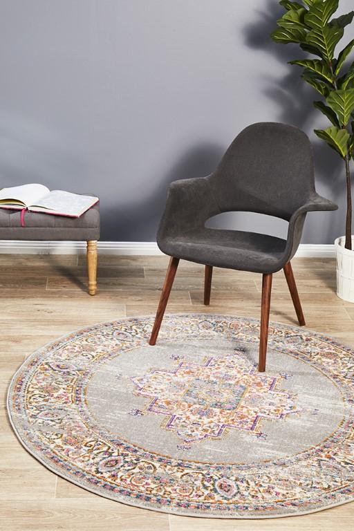 Babylon 211 Grey Round RugBLN-211-GREY-150X150Rugtastic