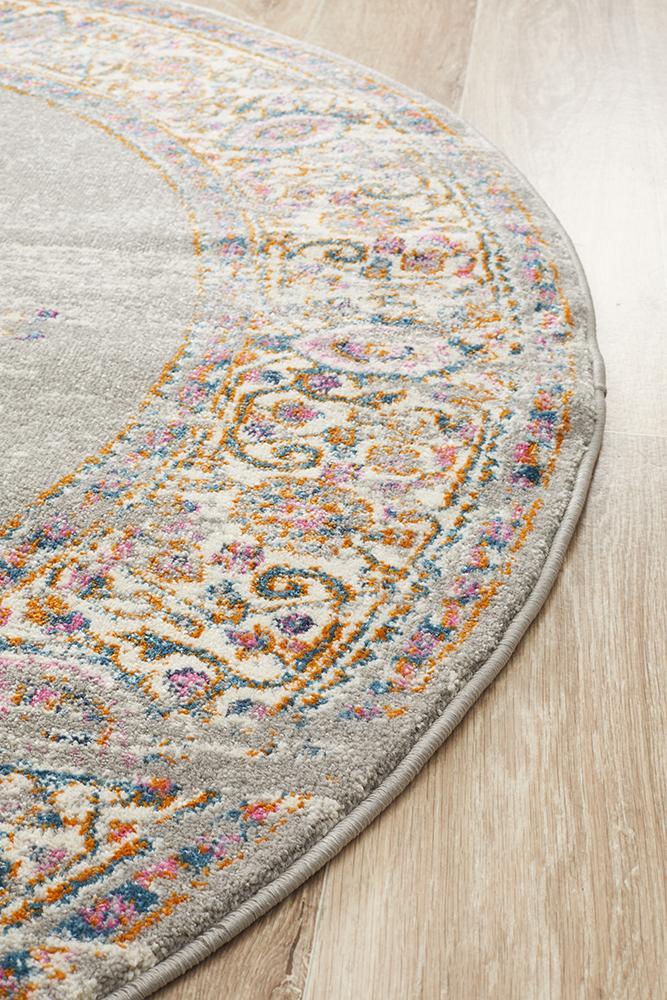 Babylon 211 Grey Round RugBLN-211-GREY-150X150Rugtastic