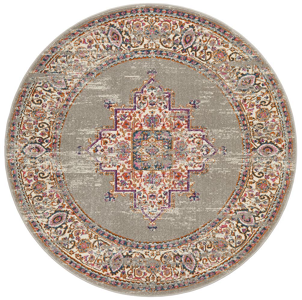Babylon 211 Grey Round RugBLN-211-GREY-150X150Rugtastic