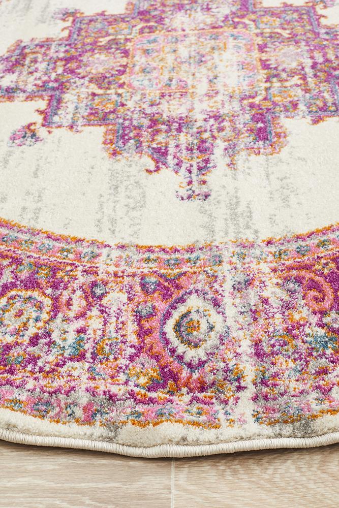 Babylon 211 Pink Round RugBLN-211-PINK-150X150Rugtastic