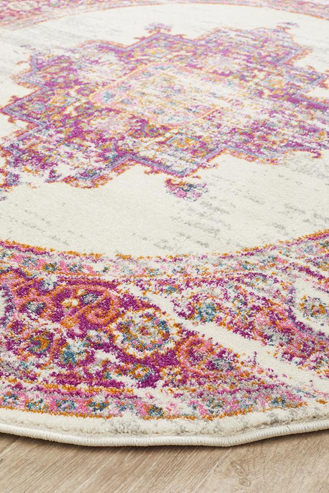 Babylon 211 Pink Round RugBLN-211-PINK-150X150Rugtastic