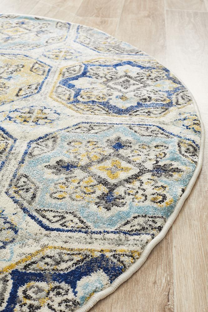 Babylon 204 Blue Round RugBLN - 204 - BLUE - 150X150Rugtastic