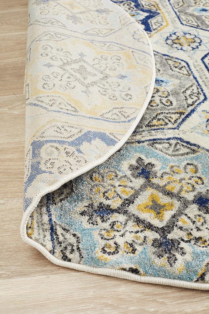 Babylon 204 Blue Round RugBLN - 204 - BLUE - 150X150Rugtastic