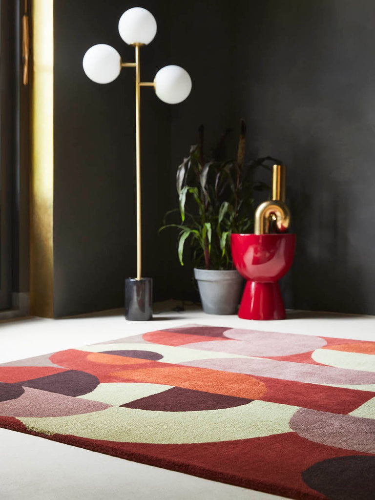 B&C Decor Cosmo Red Pale Green 95203BC-DEC-095203-200X140Rugtastic