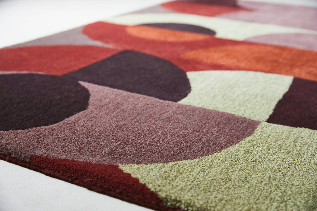 B&C Decor Cosmo Red Pale Green 95203BC-DEC-095203-200X140Rugtastic