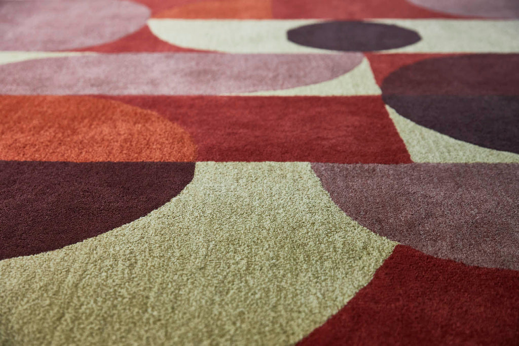 B&C Decor Cosmo Red Pale Green 95203BC-DEC-095203-200X140Rugtastic