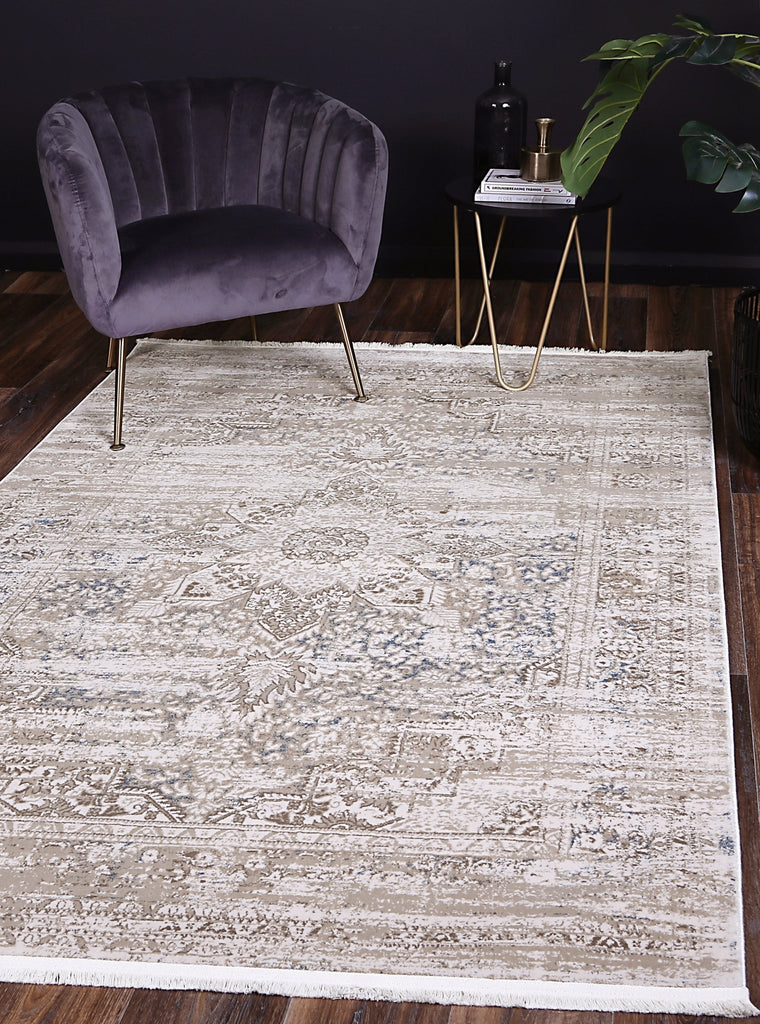 Bohan Medalion Beige Blue RugBOHE16006BBLURugtastic