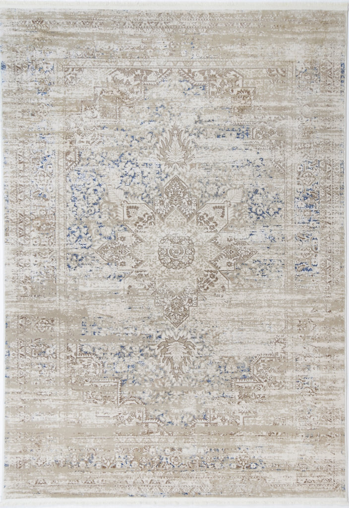 Bohan Medalion Beige Blue RugBOHE16006BBLURugtastic