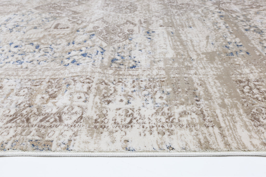 Bohan Medalion Beige Blue RugBOHE16006BBLURugtastic