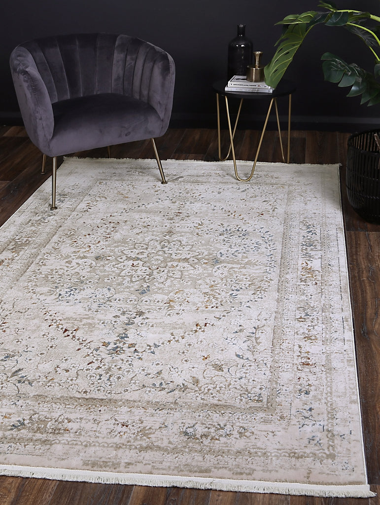 Bohan Vintage Medalion Beige Multi RugBOHE16008BMULRugtastic