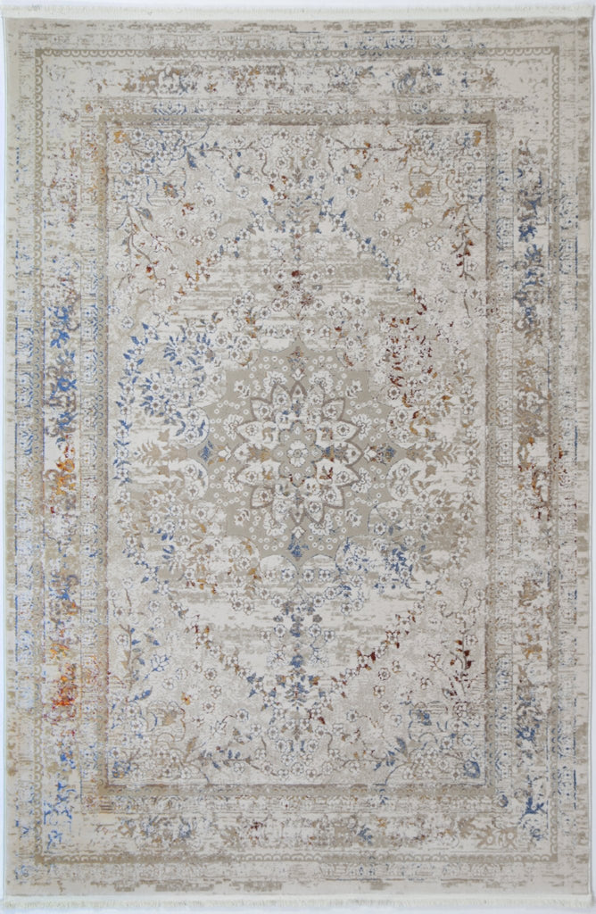 Bohan Vintage Medalion Beige Multi RugBOHE16008BMULRugtastic