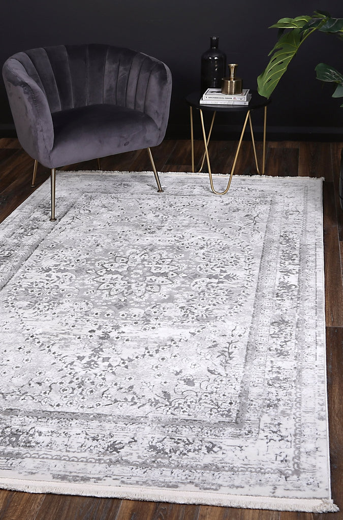 Bohan Vintage Medalion Grey RugBOHE16008GREYRugtastic