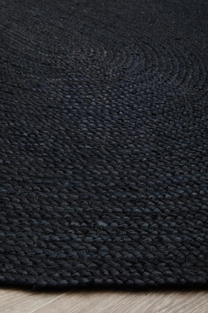 Bondi Black Oval RugBDI-BLK-OVL-220X150Rugtastic