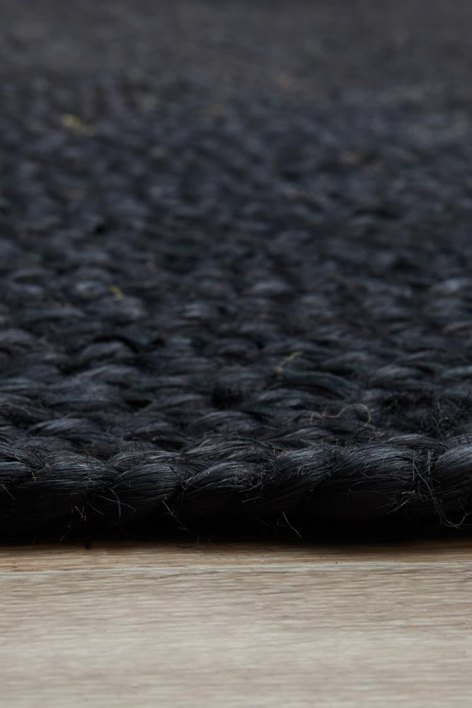 Bondi Black Oval RugBDI-BLK-OVL-220X150Rugtastic