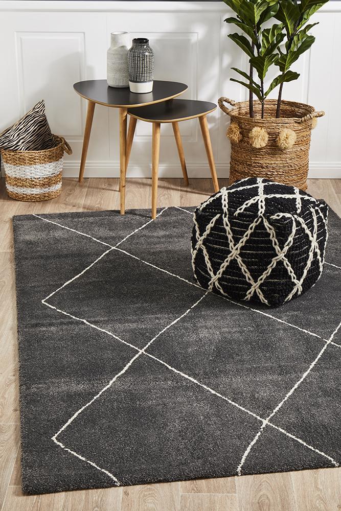 Broadway JasMineral Diamond 931 Charcoal RugBRD-931-CHAR-230X160Rugtastic