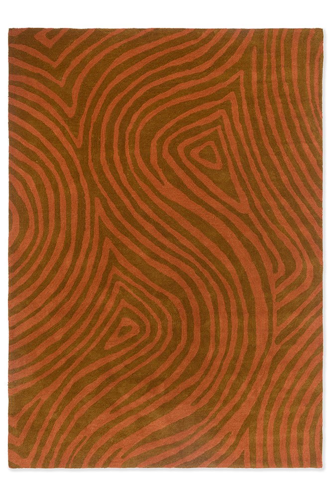 Brink & Campman Decor Groove Burnt Orange 097703 RugBC-DEC-097703-200X140Rugtastic
