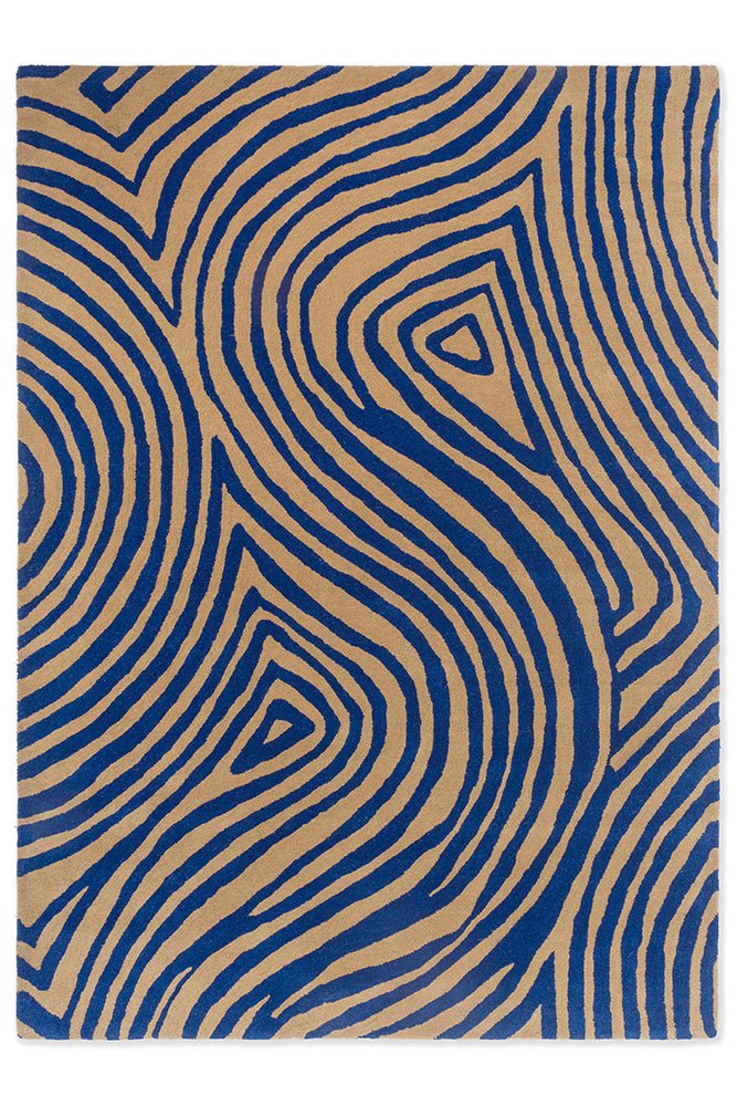 Brink & Campman Decor Groove Electric Blue 097708 RugBC-DEC-097708-200X140Rugtastic